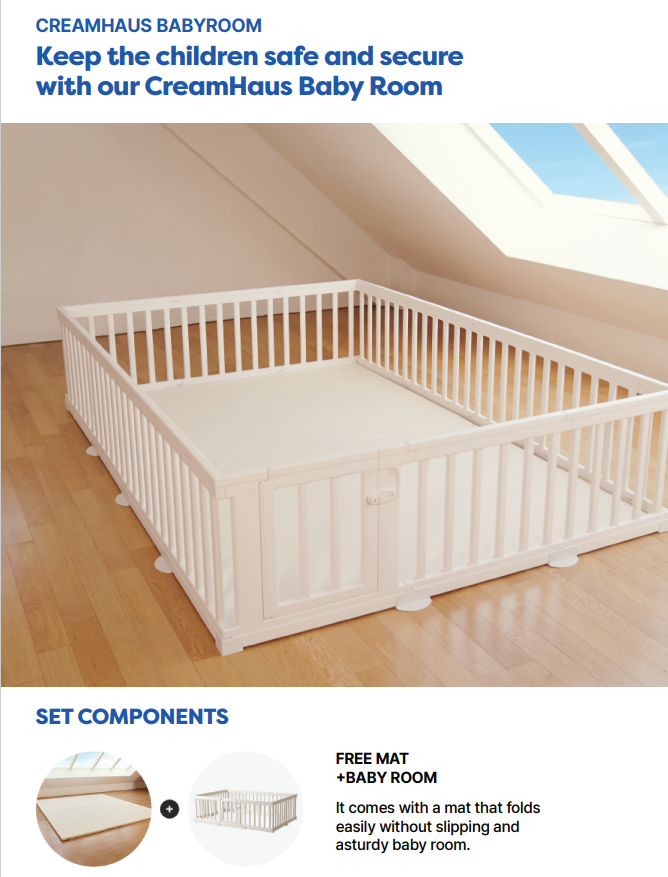 [NEW] Creamhaus Baby Room x FREE Inward-Folding Mat