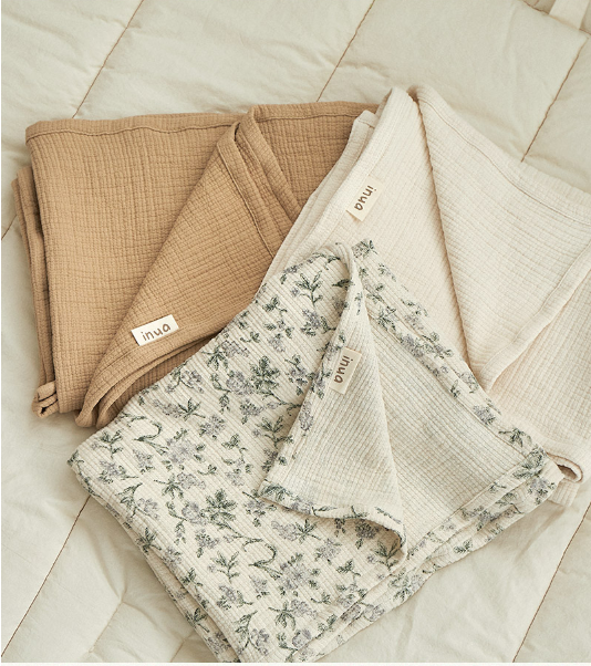 Inua Organic Cotton Nap Mat and Blanket Full set